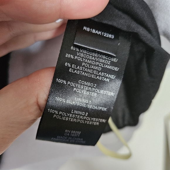 Tibi Revolve Basket Weave black white green dress size 8 - Picture 7 of 12